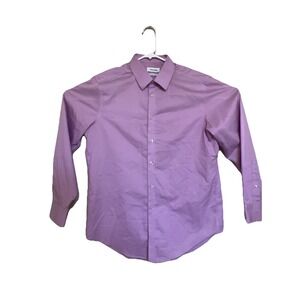 Calvin Klein Mens Slim Fit Button Up Shirt Non Iron Purple‎ Easter